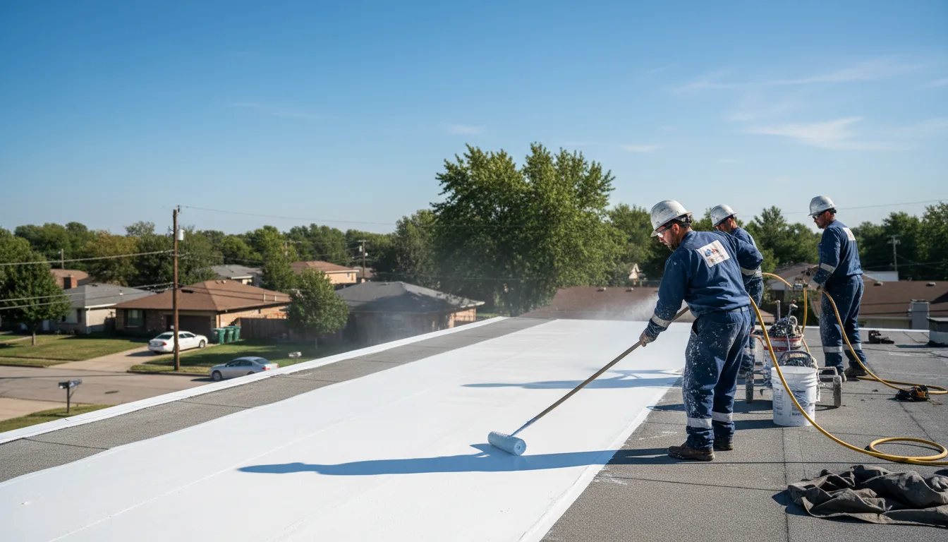 Commercial roof coating in North Aurora, IL near me